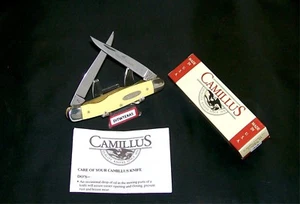 Camillus USA 714 Knife Yello Jaket Trapper 3-7/8" Closed W/Packaging & Papers - Picture 1 of 12