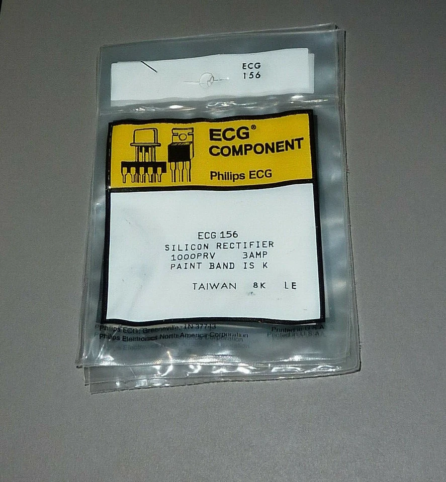 ECG156 1000Volt 3Amp RECTIFIER DIODE REPL NTE156   - Image 1 of 1