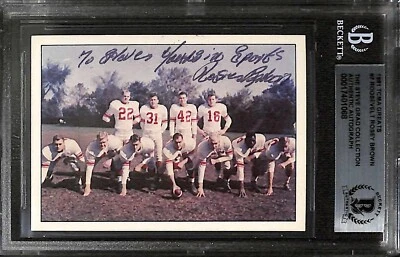 Roosevelt Rosey Brown New York Giants 1981 TCMA Greats #7 Signed Card BECKETT - Image 1 of 3