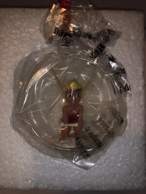 Cuaderno de bocetos Disney adorno de Navidad 2012 Santa Tinker Bell vidrio nuevo Foto 1 de 4