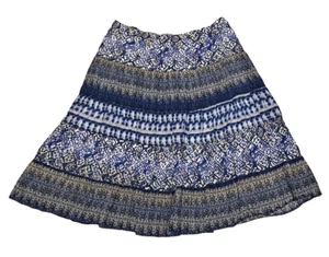 Elementz Skirt 100% Cotton Stretch Boho Floral Print Tiered Midi/Maxi Skirt 3X - Picture 1 of 8