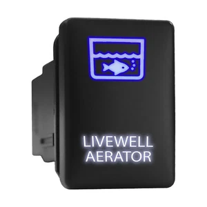 LIVEWELL AERATOR - LED Push Button for TOYOTA (1.28 x 0.87 in) Blue/White - Picture 1 of 3
