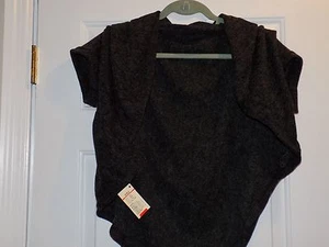 Cárdigan de moda Batwing frente abierto - talla única - negro - Imagen 1 de 3