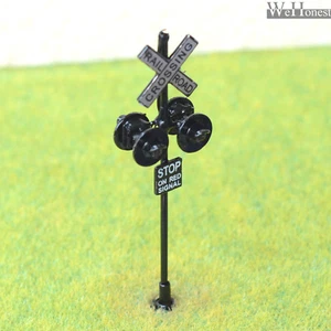 1 x HO/OO railway crossing signals LED 4 targets lights with screw base #OO4BL - Picture 1 of 2