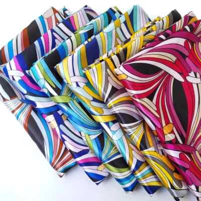1 Meter X1.48 Meter Satin Fabric 58" Wide Silky Charmeuse Stripe Material Scarf - Bild 1 von 4