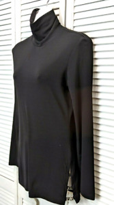 Victoria's Secret Moda International Black Tunic Turtleneck Medium 90's Jersey