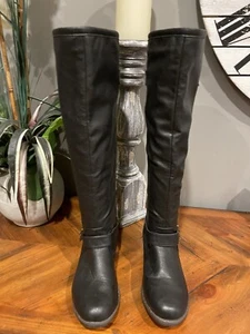Bamboo Boots size 7.5 Black Zip Up Back 7.5 - Picture 1 of 6