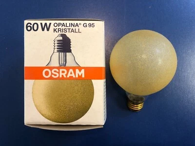 OSRAM GLOBE LAMPE G95 E27 240V 60W Eiskristall BERNSTEIN Gold ø 95mm DIMMBAR !!! - Bild 1 von 4