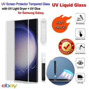 Full UV Tempered Glass Screen Protector Samsung S21/22/23/24/25 Full Protection - Picture 1 of 5