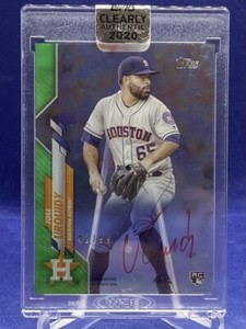 2020 Topps Clearly Authentic Jose Urquidy CCA-JUR Green RC Auto 42/99 Astros