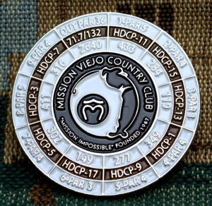 MISSION VIEJO Country Club La Hacienda Tournament 1¾" Gold Plated Score Coin - Picture 1 of 2