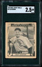 1948 Swell Sport Thrills #14 LOU GEHRIG Great Slugging! SGC 2.5 GD+ YANKEES HOF