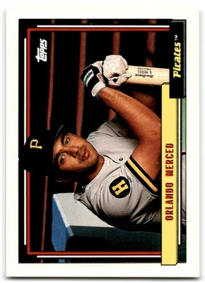 1992 Topps Orlando Merced Pittsburgh Pirates #637 - Image 1 of 2