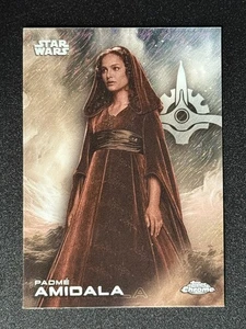 2025 Topps Chrome Star Wars — Padmé Amidala — rifrattore bianco e nero scintillante - Foto 1 di 2
