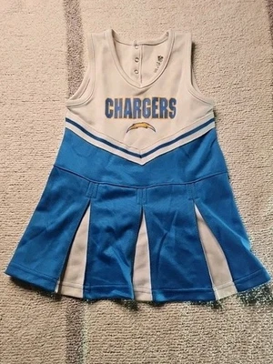 CHARGERS L.A-San Diego NFL команды одежда ребенка ясельного возраста Sz 4T черлидер платье - Изображение 1 из 4