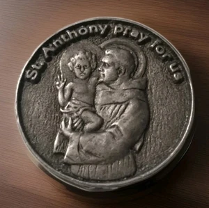 Vintage Coin - St Anthony Pray for us Franciscans St. Anthony Guild Protect coin - Picture 1 of 3