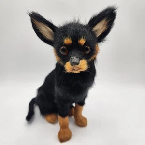 Vintage Chihuahua Figurine Real Fur Taxidermy Lifelike Dog Terrier? - Picture 1 of 13