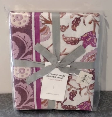 NWT Anthropologie Zhana Cotton Printed Shower Curtain 72" x 72" - Image 1 of 4