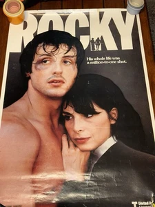 Vintage 1977 Rocky Movie Poster Sylvester Stallone United Artists - Picture 1 of 10