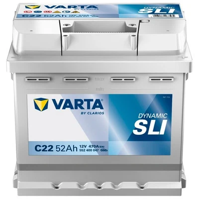 VARTA C22 Dynamic SLI 52Ah 12V 552400047 Batterie Autobatterie 54Ah 52Ah 50Ah - Bild 1 von 3