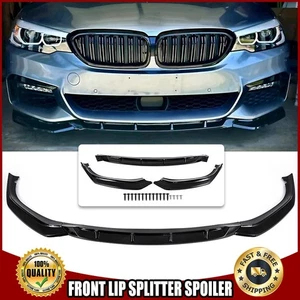 Gloss Black Front Bumper Lip For BMW 5 Series G30 G31 G38 540i M Sport 2017-2019 - Bild 1 von 15