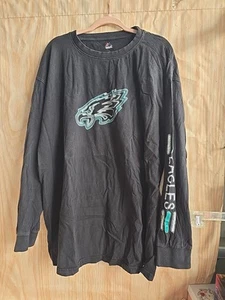 Philadelphia Eagles NFL Majestic Marke Langarm schwarz Shirt Größe 3X - Bild 1 von 9