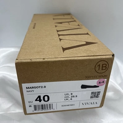 VIVAIA Margot 2.0 Mary Jane Azul Marino Zapatos Planos Talla UK 6 / US 9 / EU 40 Nuevos Foto 1 de 4