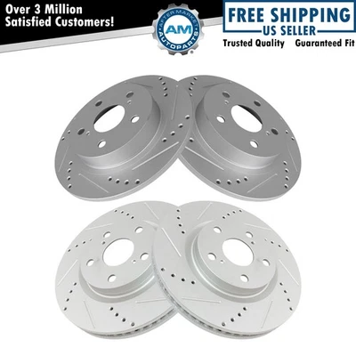 Front and Rear Brake Rotors Set For 2011-2016 Scion tC - Image 1 of 4