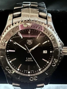 Tag Heuer "Link" Wrist Watch Silver with Blue. WJ1110 - Picture 1 of 5