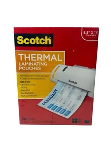 Scotch Thermo Laminier Beutel, 100er Pack, 8,9 x 11,4 Zoll, Letter-Format - Bild 1 von 2