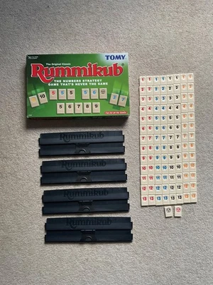 Rummikub - Tomy Classic Family Strategy Board Game  - 100% Complete - All Tiles - Image 1 of 4