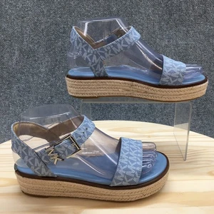 Michael Kors Sandalias Mujer 6 M Richie Alpargata Correa Tobillo Cordón Azul NUEVO - Imagen 1 de 18