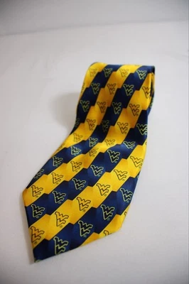 Corbata de seda West Virginia Tech Hokies alas de águila maíz/azul excelente estado Foto 1 de 2
