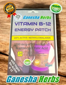 VITAMIN B12 24 ENERGY PATCHES W/ Folic Acid 🔥 2+ Month Supply!!! - Picture 1 of 4