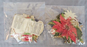 Paquetes de 2 pegatinas de álbum de recortes estilo navideño victoriano, selladas - Imagen 1 de 3