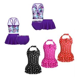 Girls Swimsuit Swimwear Dress Toddlers Tankini Bathing Suits Beachwear Costumes