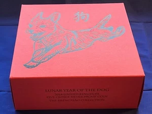 Lunar Year of the Dog 2018 UK 5 oz Silver Proof Coin #33 LIMITED EDITION 1600 - Picture 1 of 11