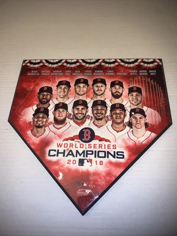 BOSTON RED SOX 2018 World Series Champions 11.5" Home Plate Collectible Plaque Cover