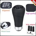 Universal 6 Speed Manual Leather Gear Stick Shift Knob Shifter Lever Black NEW