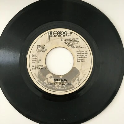 SWEET CHARLES SOUL MAN Hayes D Porter PROMO prod James Brown 1974 45 - Image 1 of 2