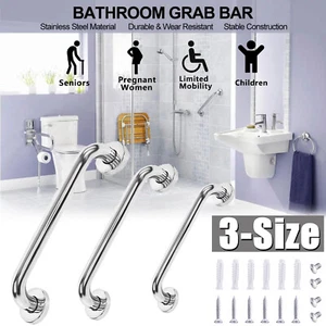 Shower Grab Bar Stainless Steel Bathroom Handles Safety Hand Rails Support LOT - Picture 1 of 18