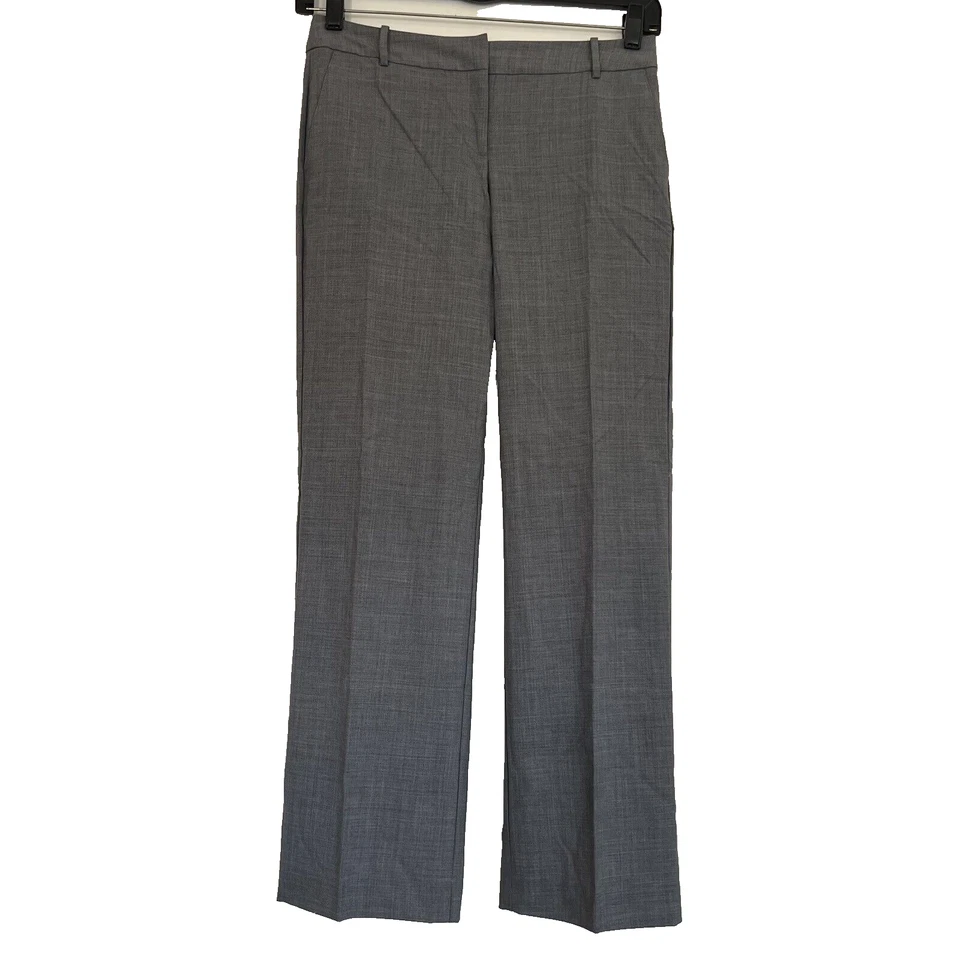 J.Jill платье брюки женщин 6Petites серый шерсти плоский передний карьера прямой ноги - Изображение 1 из 4