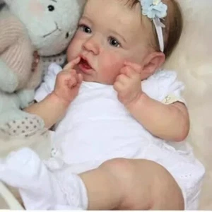 19 Zoll Reborn Baby Puppe weicher Körper realistische handgefertigte Puppe & Zub - Bild 1 von 5