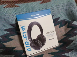 NEW, VENTURE Air-Fi AF52-BK Black Wireless Bluetooth Headphones; - Picture 1 of 5