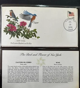 USA NEW YORK STATE BIRDS & FLOWERS -S17448 - Picture 1 of 1