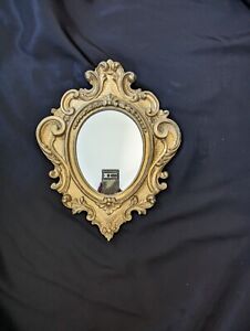 Vintage Italy Rococo Ornate Gold Wall Mirror