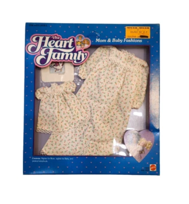 The Heart Family Mom & Baby Fashions Nightie Pjs NEW NIB Vintage 1984 Mattel - Image 1 of 4
