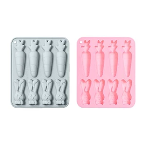 1Pc Silicone Easter Bunny Fondant Baking Mold Tool Cute Carrot Cake Rabbit Mould - Bild 1 von 8
