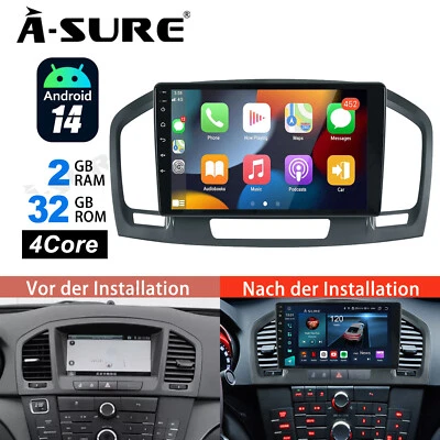 Für Opel Insignia A G09 2008-2013 9" Autoradio Android 14 GPS Navi WIFI BT RDS - Bild 1 von 4