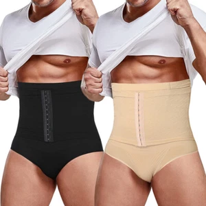 Pantalones de faja moldeadores corporales de compresión con control de cintura alta para hombres - Imagen 1 de 28